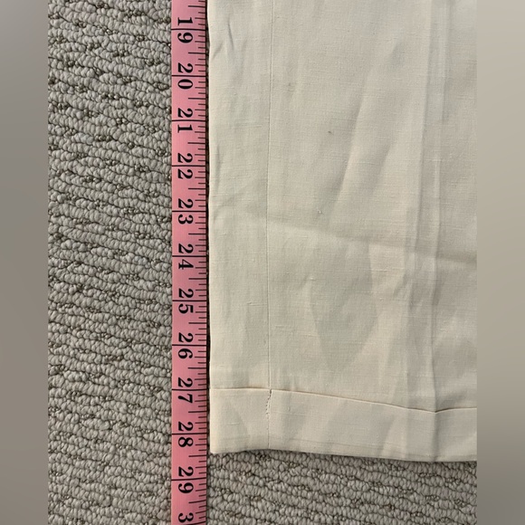 Jones New York Vintage buttercream silk and linen trousers - Picture 8 of 10